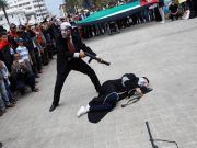 ชาวโมร็อกโก นับพันคน เดินขบวนสนับสนุนปาเลสไตน์ พร้อมทั้งตะโกนคำขวัญ” อิสราเอลจงพินาศ”